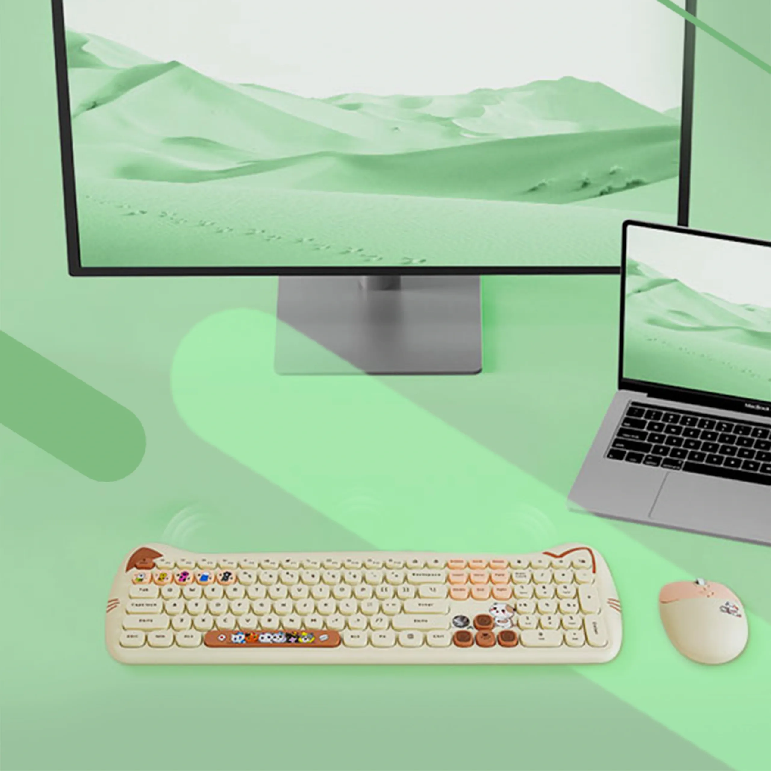 Bàn phím và chuột máy tính không dây GEEZER CAT PLUS